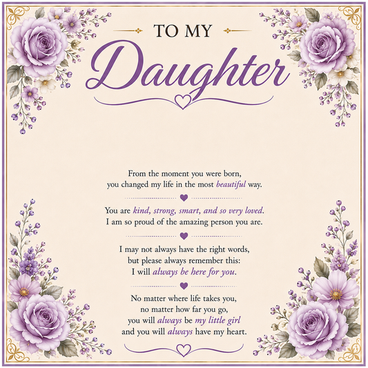 💜 To My Daughter – Unbreakable Bond Necklace