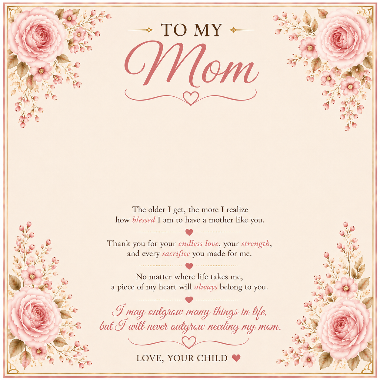 ❤️ To My Mom – Forever Connected Necklace