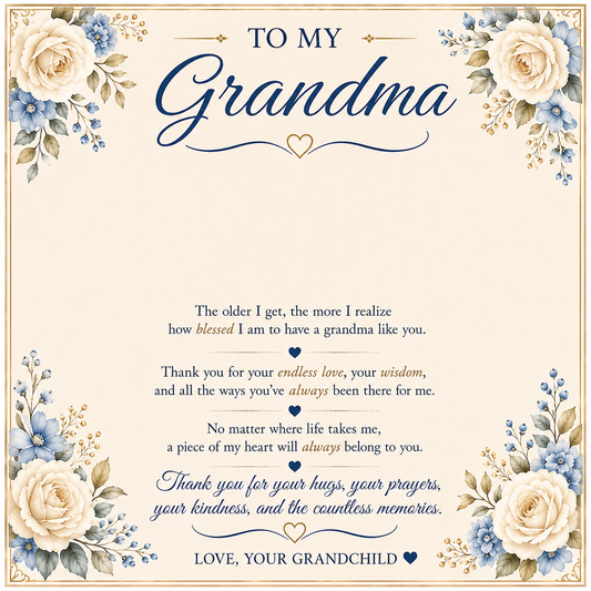 💙 To My Grandma – Forever Connected Necklace
