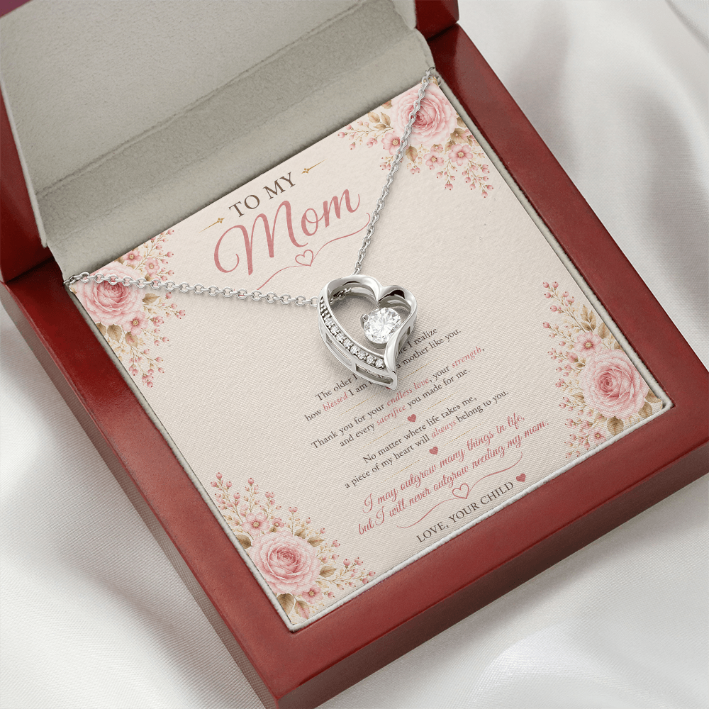 🌸 To My Mom – Forever Cherished Necklace