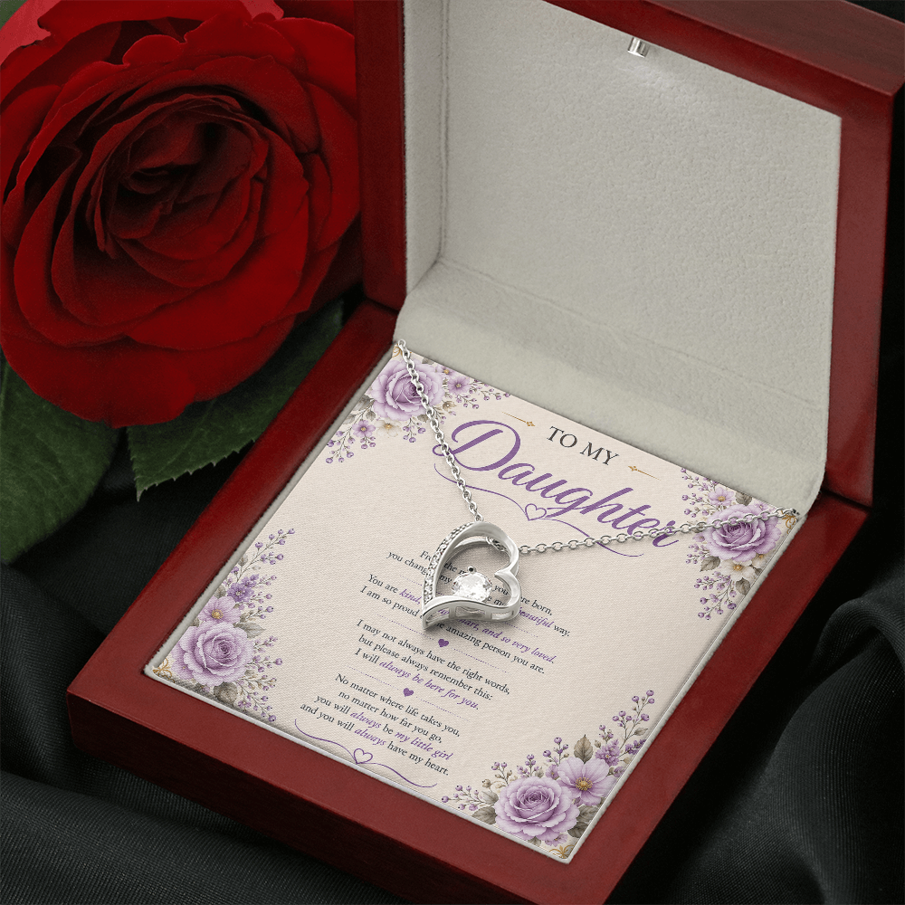 💜 To My Daughter – Forever Cherished Necklace