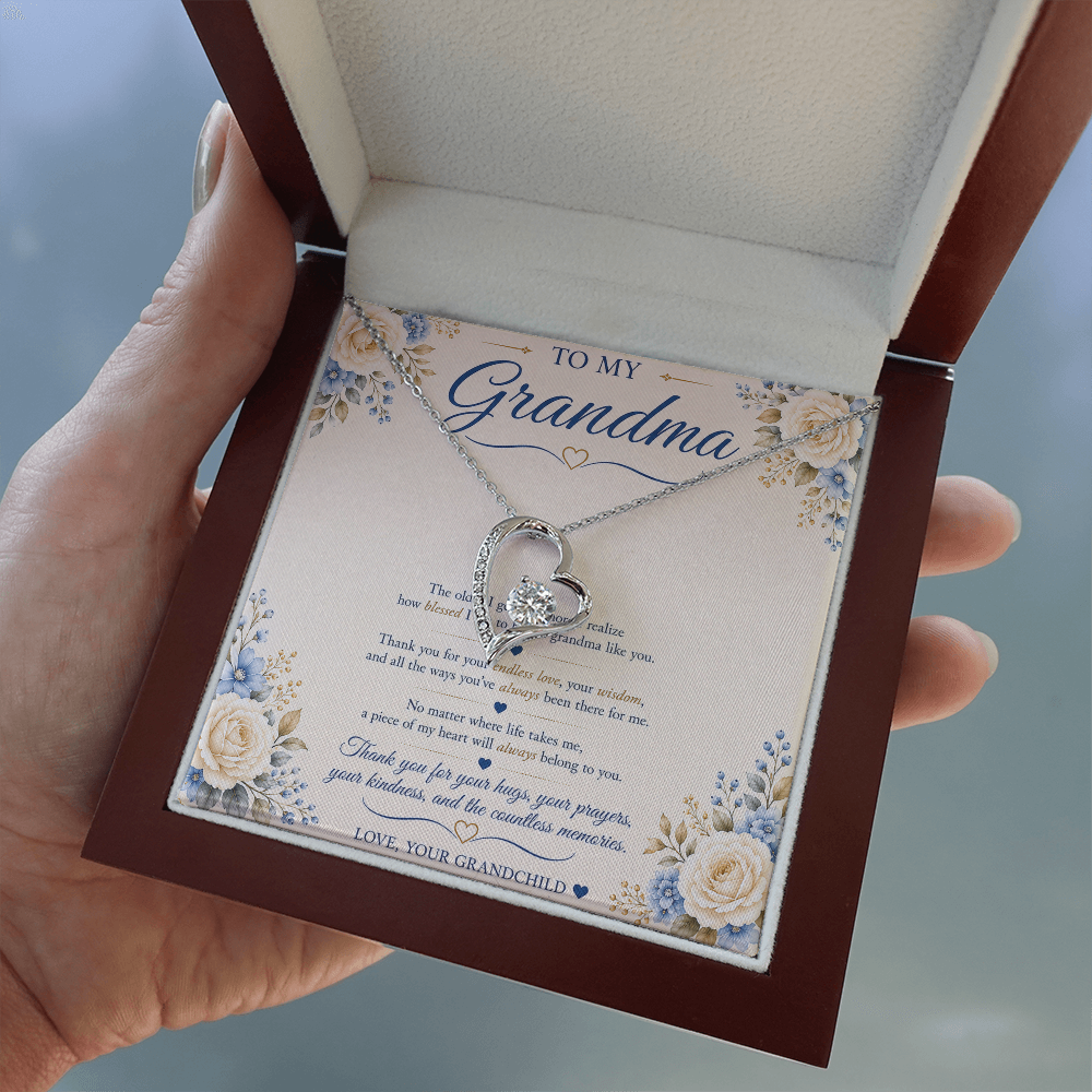 💙 To My Grandma – Forever Cherished Necklace