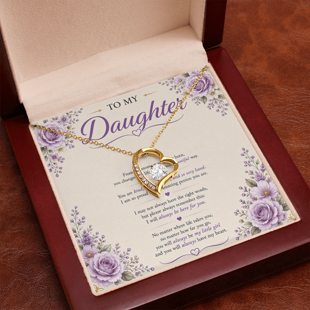 💜 To My Daughter – Forever Cherished Necklace