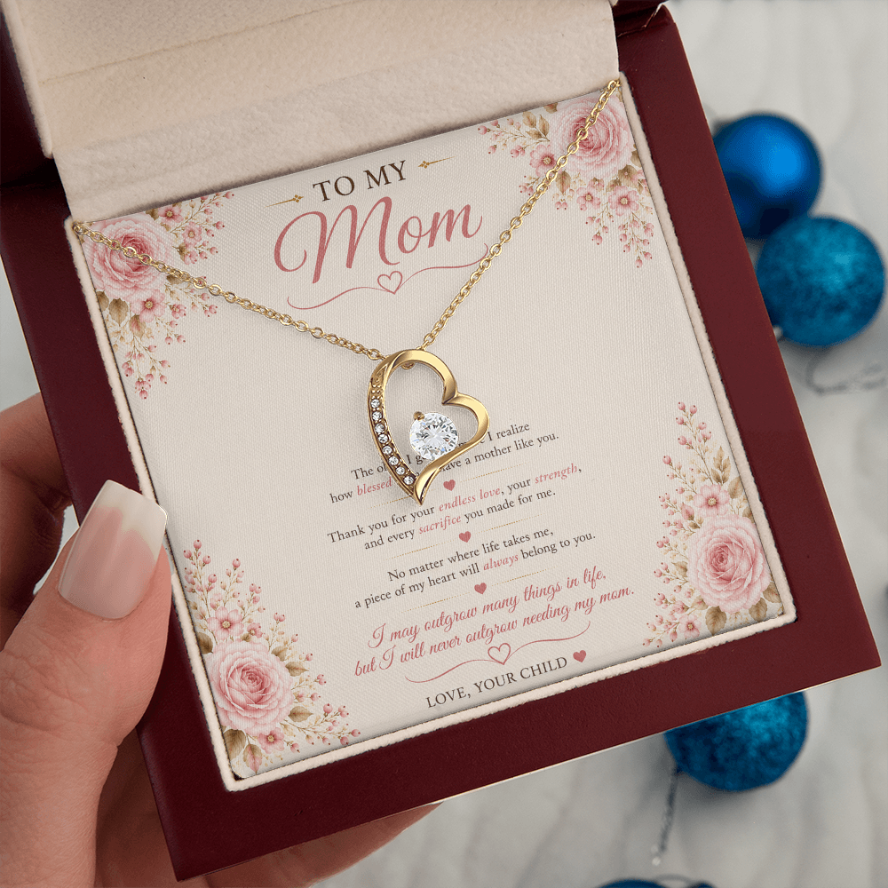 🌸 To My Mom – Forever Cherished Necklace