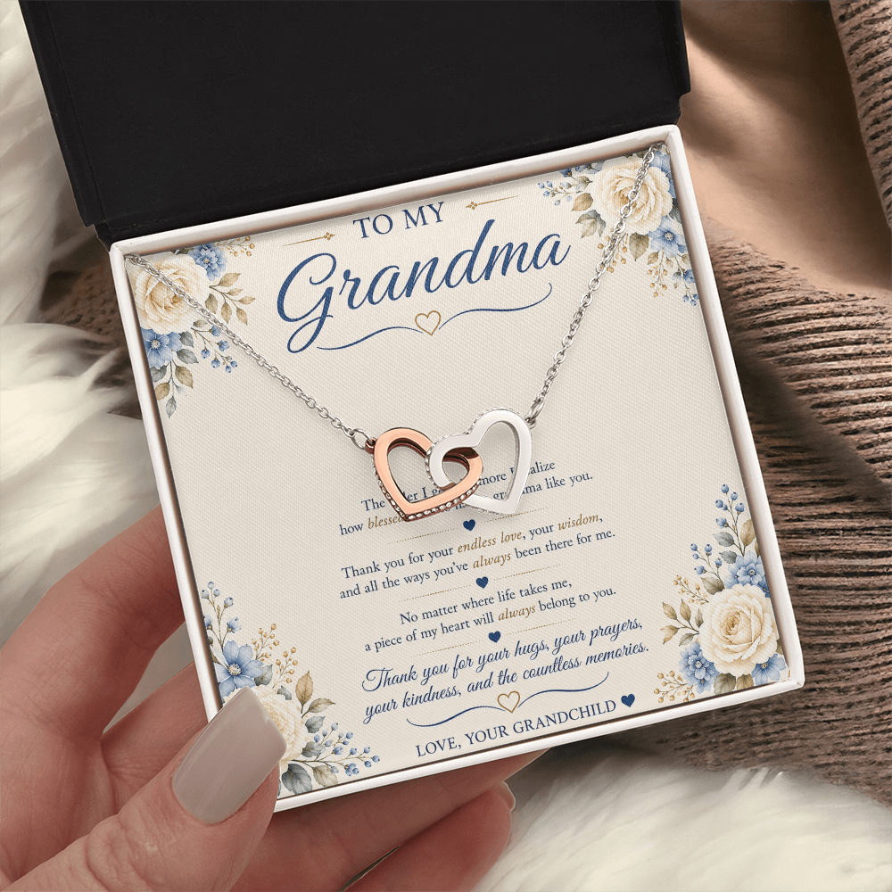 💙 To My Grandma – Forever Connected Necklace