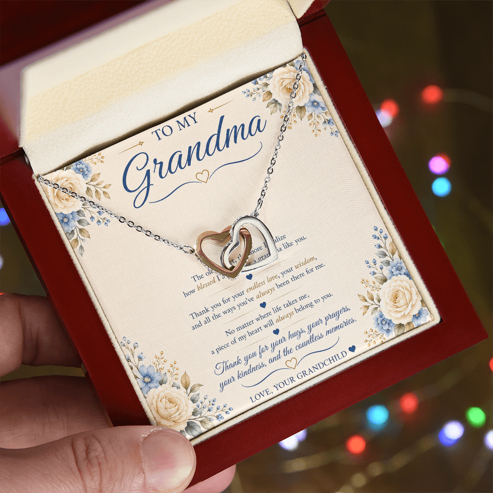 💙 To My Grandma – Forever Connected Necklace