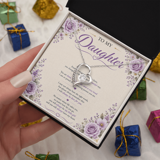 💜 To My Daughter – Forever Cherished Necklace
