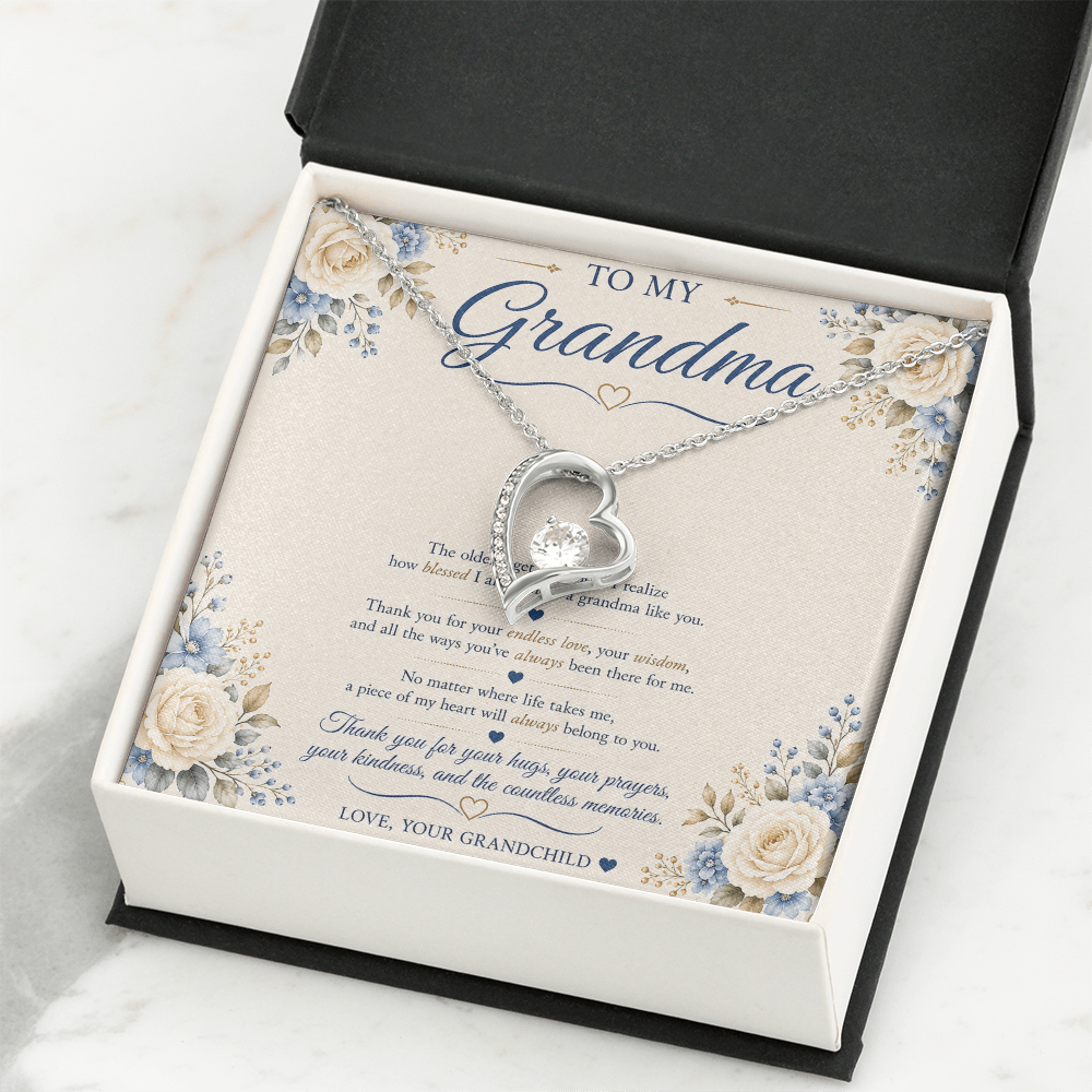 💙 To My Grandma – Forever Cherished Necklace