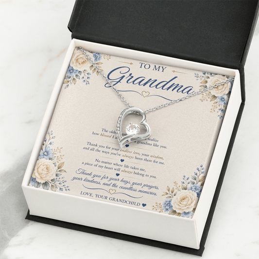 💙 To My Grandma – Forever Cherished Necklace