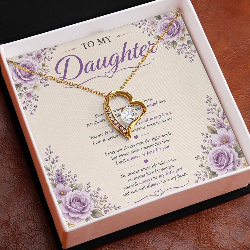 💜 To My Daughter – Forever Cherished Necklace