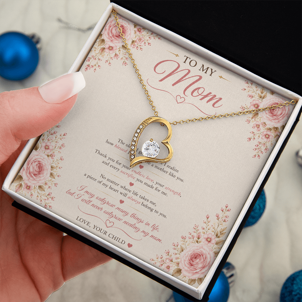🌸 To My Mom – Forever Cherished Necklace