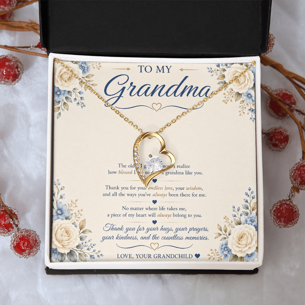 💙 To My Grandma – Forever Cherished Necklace
